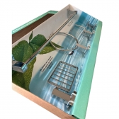 Kit Acessórios Banheiro Luxo 5 Peças Quadrado Inox  Alumínio