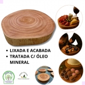 Tábua de Mogno Africano Para Frios Carnes doces e bolos 20 a 24 cm