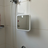 Espelho Articulado Para Box Banheiro Astra Branco – Fixação Adesiva | Gira em Todas as Direções!