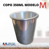 Copo De Alumínio Modelo M Cônico Para Encaixar Na Latinha De 350 Ml - Kit 10 Peças
