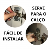 kIT Placas Reparo  Para Dobradiça de Armário MDF Porta