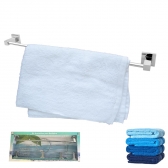 Kit Acessórios Banheiro Luxo 5 Peças Quadrado Inox  Alumínio