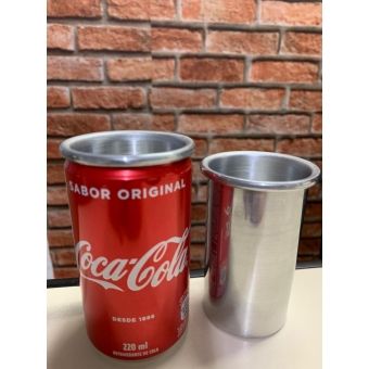 Copo de Alumínio Reto para Artesanato de Latinha kit 10 peças - 220 ml