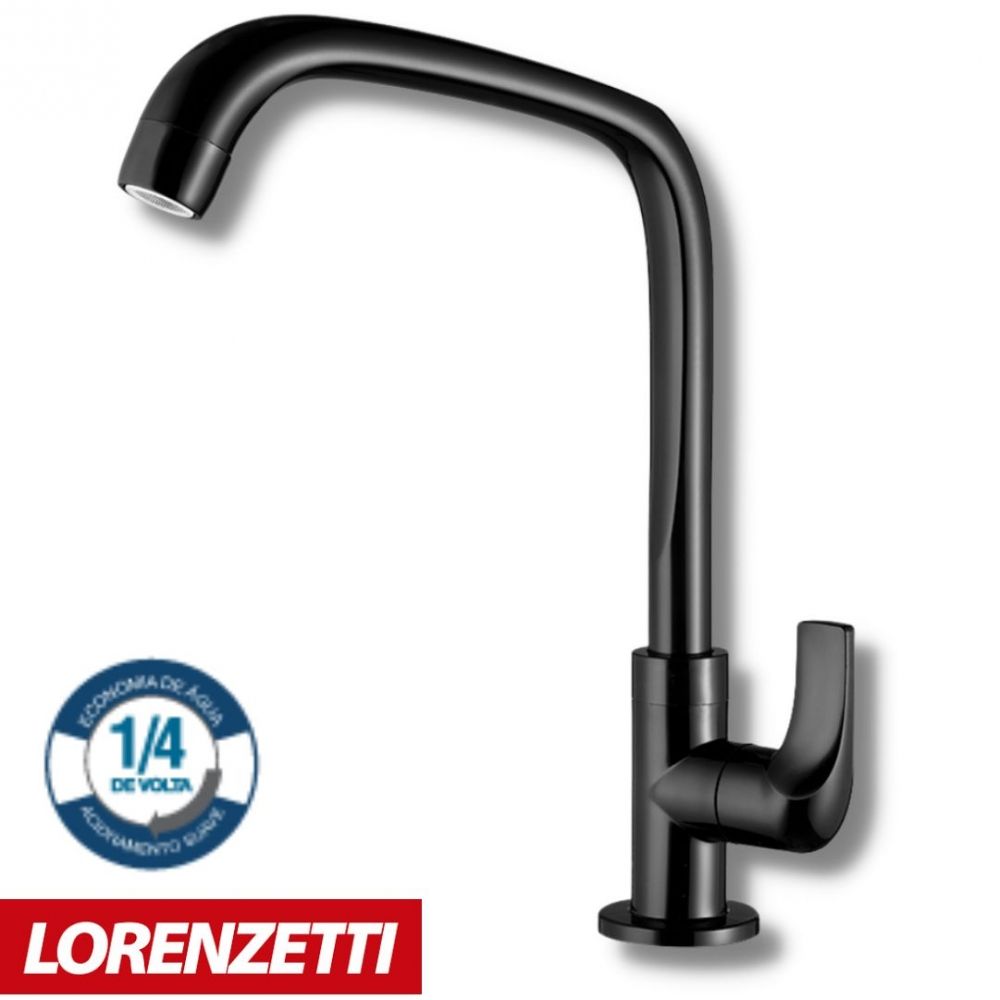 Torneira para Cozinha Fitt Lorenzetti Preta Bancada F61