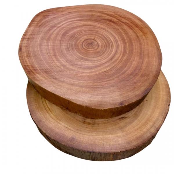 Tábua de Mogno Africano Para Frios Carnes doces e bolos 20 a 24 cm