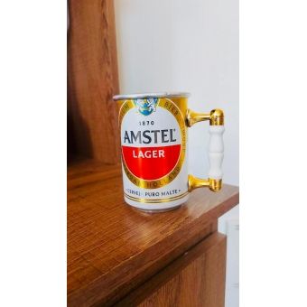 Puxador para Latinha Modelo Fone Haste Dourada -10 peças