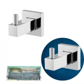 Kit Acessórios Banheiro Luxo 5 Peças Quadrado Inox  Alumínio