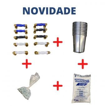 Kit para caneca de latinha com copo 350+puxador fone dourado