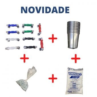 Kit para caneca de latinha com copo 350+puxador fone cromado