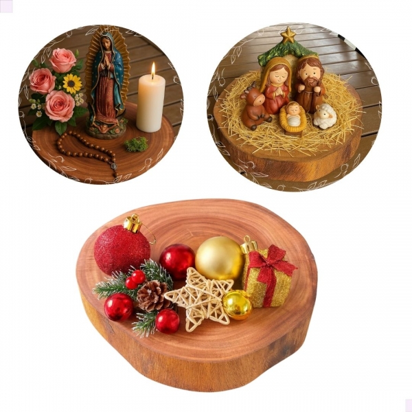 Tábua Madeira Mogno Africano Multiuso de 25 a 28 cm