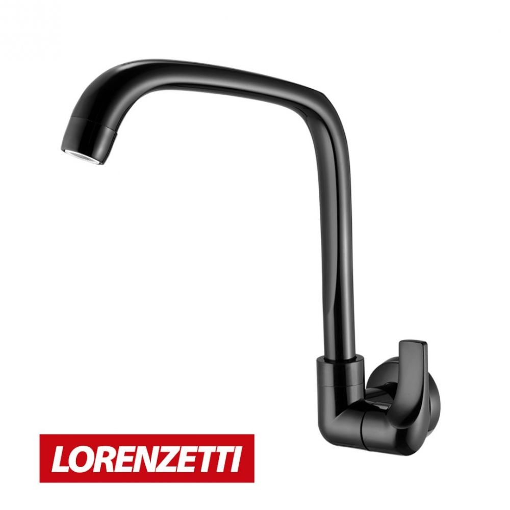 Torneira para Cozinha Fitt Lorenzetti Preta Parede F61