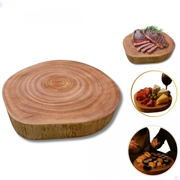 Tábua de Mogno Africano Para Frios Carnes doces e bolos 20 a 24 cm