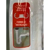 SIFÃO SANFONADO CENSI UNIVERSAL BRANCO C SUPORTE COD:7342